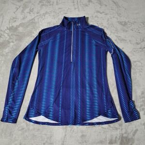 Under Armour Women's UA Fly Fast 1/2 Zip Pullover Shirt Size Medium Blue 1256229